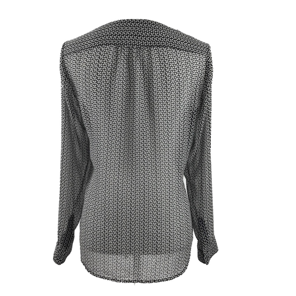 Long sleeved black & White Banana Republic blouse - Picture 4 of 4